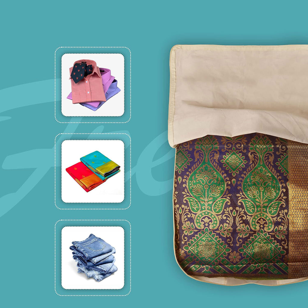 Buy 10 Pack/SARI-SAREE/LEHENGA COVER-BAGS-PACKAGING-STORAGE ONE SIDE CLOTH  CLEAR Online at desertcartINDIA
